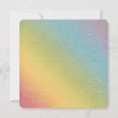 Invitation Arc en ciel et lapins Baby Girl Douche (Dos)