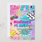 Invitation Arc-en-ciel fête d'anniversaire (Devant)