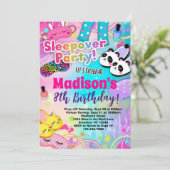 Invitation Arc-en-ciel fête d'anniversaire (Debout devant)