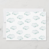 Invitation Arc-en-ciel Fête des nuages Aquarelle fille (Dos)