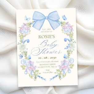 Invitation Arc-en-ciel floral ruban baby shower