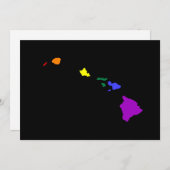 Invitation Arc-en-ciel hawaïen (Devant / Derrière)