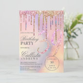 Invitation Arc-en-ciel Holographique Parties scintillant Driv (Debout devant)