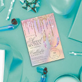 Invitation Arc-en-ciel Holographique Parties scintillant gout