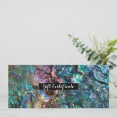 Invitation Arc-en-ciel Iridescente Abalone Sea Shell Cadeau (Debout devant)