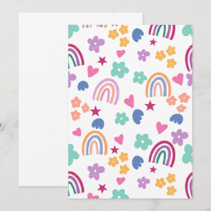 Invitation Arc-en-ciel mignon