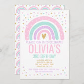 Invitation Arc-en-ciel Moderne (Devant / Derrière)