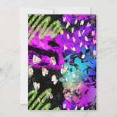 Invitation Arc-en-ciel Neon Abstrait Parties scintillant cadr (Dos)