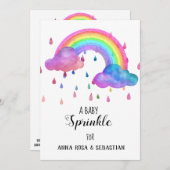 Invitation *~* Arc-en-ciel Nuages Pluie gouttes Sprinkings In (Devant / Derrière)