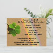 Invitation Arc-en-ciel orange St. Patrick's Day (Debout devant)