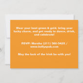 Invitation Arc-en-ciel orange St. Patrick's Day (Dos)