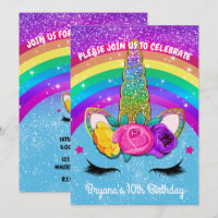 Arc-en-ciel Paillettes Licorne Corne Visage Fête