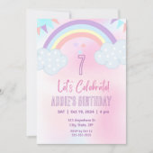 Invitation Arc-en-ciel Pastel (Devant)