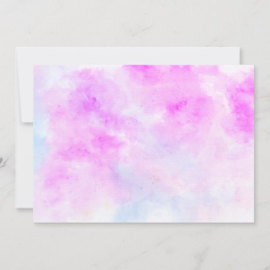 Invitation Arc-en-ciel pastel parties scintillant or 3 photos (Dos)