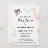 Invitation *~* Arc-en-ciel Poussière Fée Baby Girl Douche Inv (Dos)