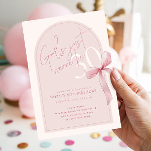 Invitation Arc-en-ciel Rose Filles Veulent Avoir 30 Ans Anniv