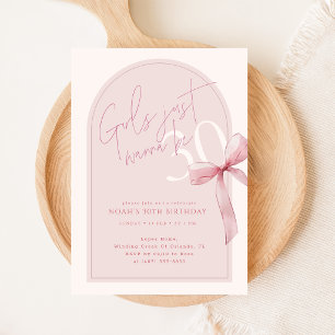 Invitation Arc-en-ciel Rose Filles Veulent Avoir 30 Ans Anniv