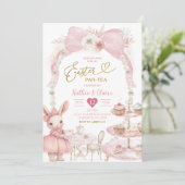 Invitation Arc-en-ciel Rose Perle Coquette Pâques Par Tea (Debout devant)