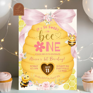 Invitation Arc en ciel rose si doux pour être un premier anni