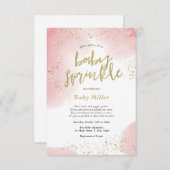 Invitation Arc-en-ciel saupoudrer bébé saupoudrer (Devant / Derrière)