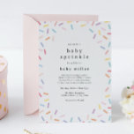 Invitation Arc-en-ciel saupoudrer bébé saupoudrer<br><div class="desc">Une invitation à l'arrosage pour bébés comporte des arrosages colorés. Customisez votre libellé. Cliquez sur "Customiser plus loin" pour modifier le style,  la taille et la couleur de la police si vous le souhaitez.</div>