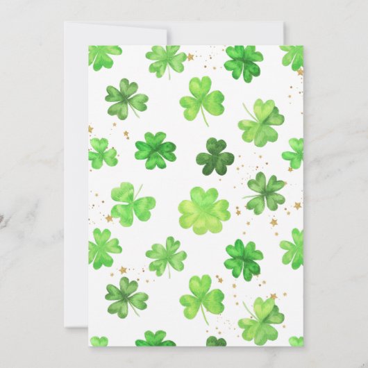 Invitation Arc-en-ciel Shamrock Pot d'or 1er anniversaire (Dos)