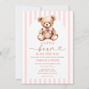 Invitation Arc-en-ciel Un petit ours est en route Rayure