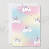 Invitation Arc-en-ciel Unicorn Stwood Anniversaire (Dos)