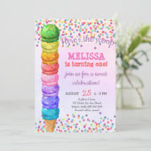 Invitation Arc en ciel Voici l'anniversaire de la fille de la (Debout devant)
