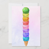 Invitation Arc en ciel Voici l'anniversaire de la fille de la (Dos)