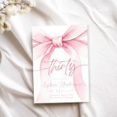 Invitation Arc en rose pâle élégant pour 30e anniversaire