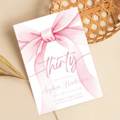 Invitation Arc en rose pâle élégant pour 30e anniversaire