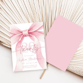 Invitation Arc en rose poudré élégant pour 20e anniversaire