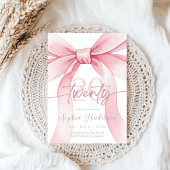 Invitation Arc en rose poudré élégant pour 20e anniversaire