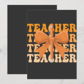 Invitation Arc en ruban pour la rentrée scolaire pour appréci (Devant / Derrière)