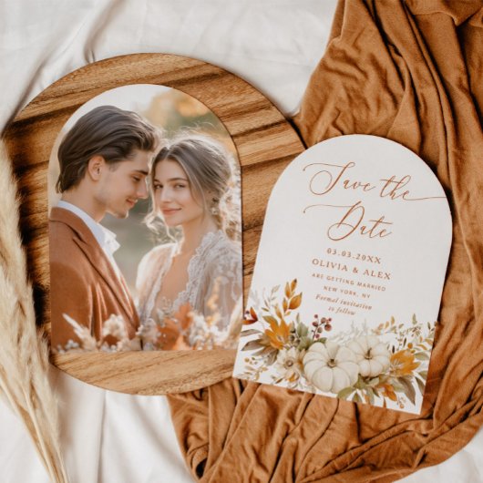 Invitation Arc en terre cuite d'automne Photo moderne Enregis