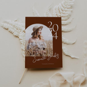 Invitation Arc en terre cuite Moderne minimaliste diplôme de 