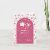INVITATION ARC ET RUBAN ROSE PUMPKIN FLEURS D'AUTOMNE ANNIVER (Devant)