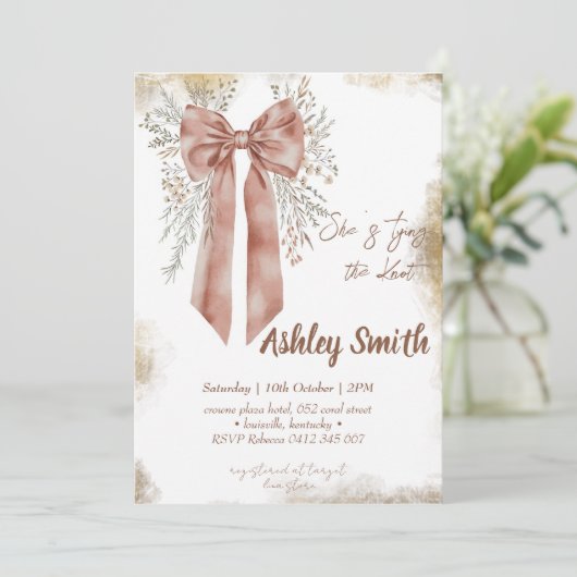 Invitation Arc fleur sauvage attachant la douche nuptiale du (Debout devant)