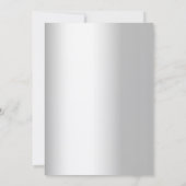 Invitation Arc floral argent 25e anniversaire mariage (Dos)