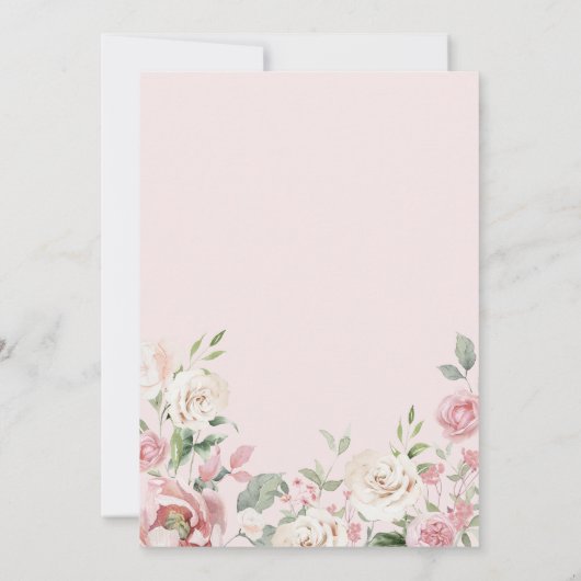 Invitation Arc floral bébé dans le Baby shower en fleur (Dos)