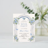 Invitation Arc floral bleu (Debout devant)