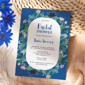 Invitation Arc floral bleu Boho moderne douche nuptiale