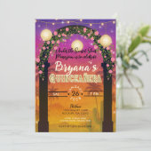 Invitation Arc floral couché de soleil Hacienda 15ème Quincea (Debout devant)