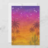 Invitation Arc floral couché de soleil Hacienda 15ème Quincea (Dos)