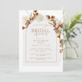 Invitation Arc floral de automne Fête des mariées neutre (Debout devant)