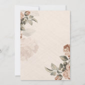 Invitation Arc Floral de verdure en Terracotta Rustique  | (Dos)
