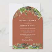Invitation Arc floral de verdure en terre cuite de mariage ph (Devant)