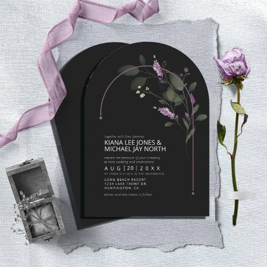 Invitation Arc Floral doux Mariage Lilac Arch ID998