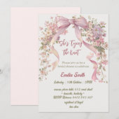 Invitation arc floral liant le noeud nuptiale douche (Devant / Derrière)